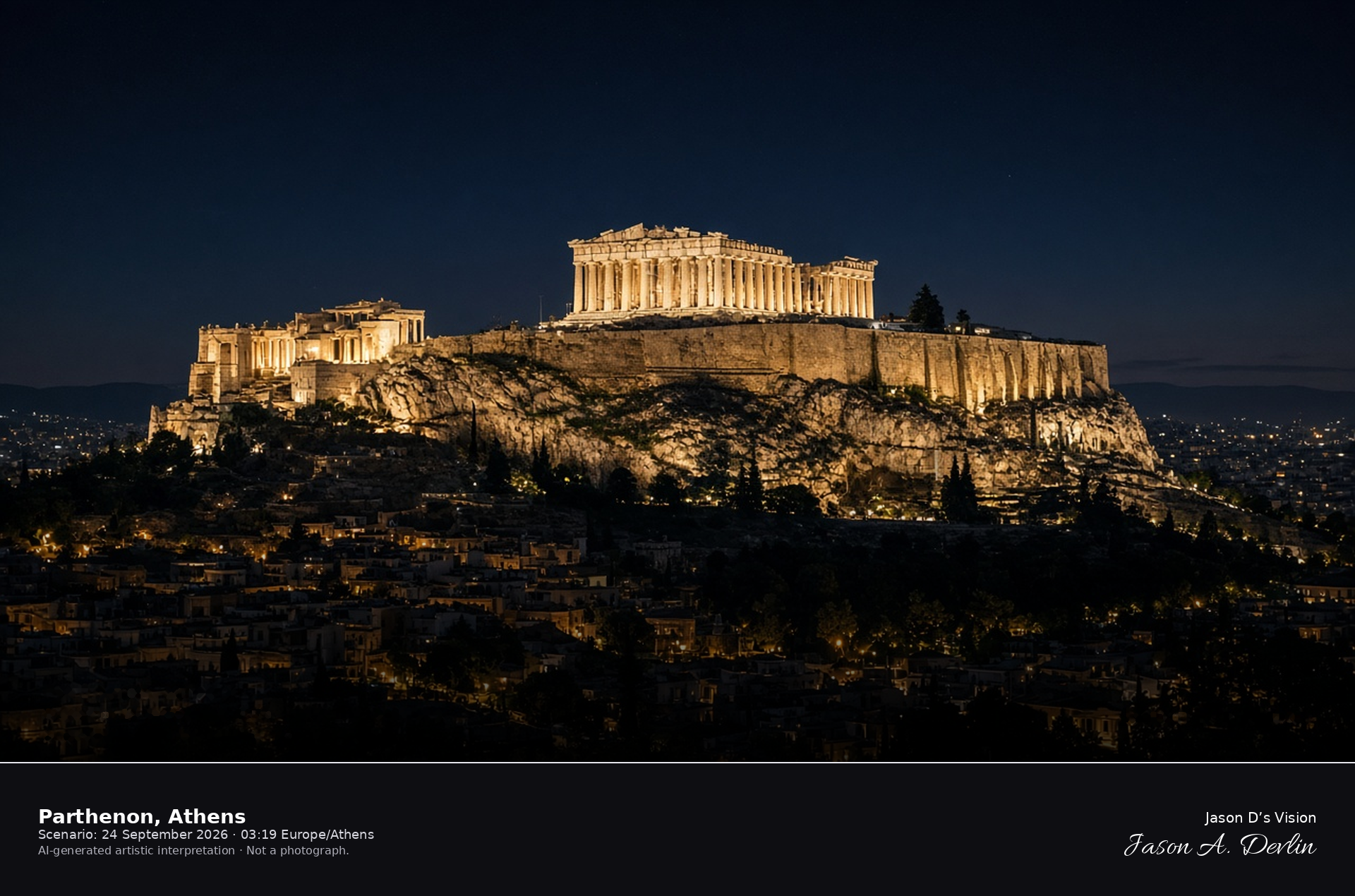 Parthenon, Athens — AI-generated artistic interpretation