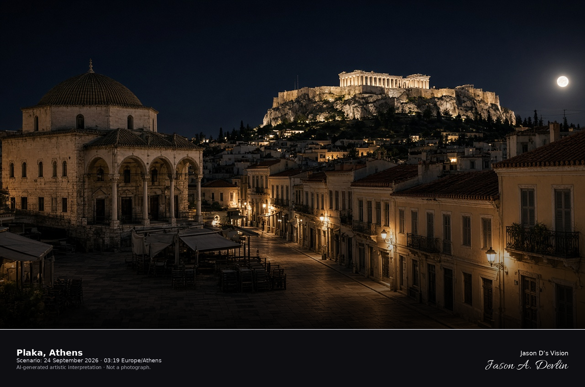 Plaka, Athens — AI-generated artistic interpretation